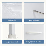 DUMOS Nightstand Small Dresser with 2 Fabric Drawers Side Tables Bedroom End Table Kids Bedside Storage Furniture for 20 inch Tall Night Stand for Closet, Entryway, College Dorm, White DUMOS