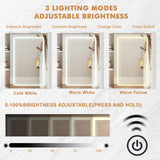 Hadulcet White Vanity Desk with Mirror and Lights, LED Vanity with Power Outlet, Makeup Vanity with 2 Drawers, 10 Storage Shelves and Acrylic Door Cabinet for Bedroom Dressing Room, 43” Hadulcet