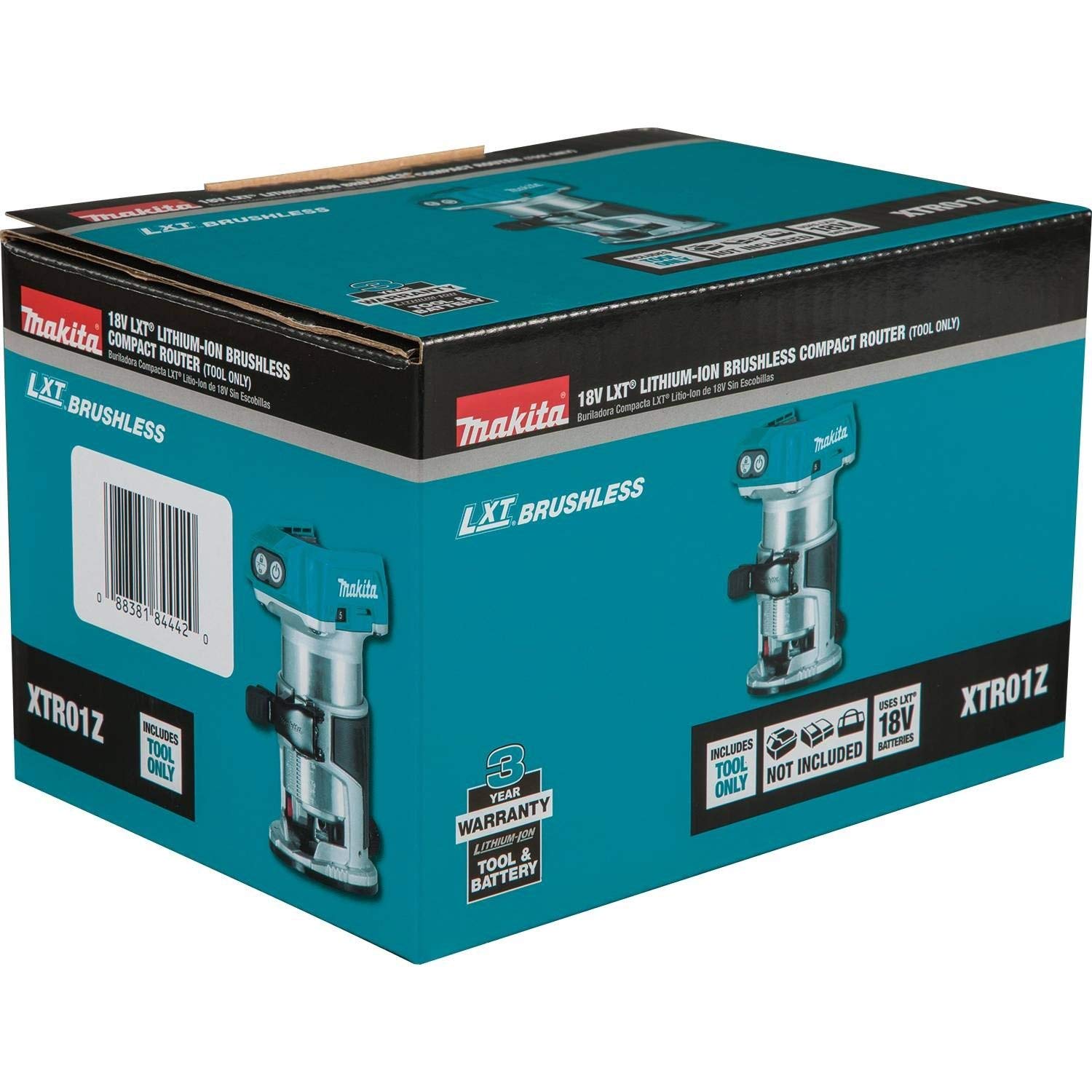 Makita XTR01Z-R 18V LXT Lithium-Ion 1/4 in. Cordless Compact Router (Tool Only) (Renewed) - WoodArtSupply