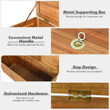 FANTASK 47 Gallon Acacia Wood Deck Box: Stylish Outdoor Storage & Seating Solution FANTASK