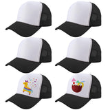 6 Pack Adult Trucker Cap Summer Mesh Baseball Cap DIY Sublimation Trucker Hat for Men Women Summer Outdoor Activities (Color Set 1) Skyebed