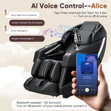 Homall 2025 Zero Gravity Full Body Massage Chair with SL-Track, Heating & AI Voice Control Shiatsu, Kneading, Tapping 8 Auto Programs 32 Airbags (Black) Homall