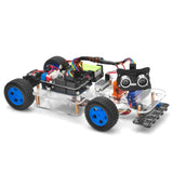 OSOYOO Robot Rc Smart Car DIY Kit to Build for Adults Teens with Servo Power Steering Motor, WiFi, Bluetooth, Code Programmable Compatible with Arduino OSOYOO