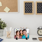 Gersoniel 2 Pieces Sublimation Blank Slate Rock Stone Photo Frame Heat Transfer Rectangular Picture Frame with Display Holder for Heat Press Machine (3.9 x 5.9 Inch) Gersoniel