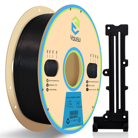 YOUSU Carbon Fiber Polypropylene 3D Printer Filament, PP-CF Filament 1.75mm, No Warping & Moisture Free 3D Printer Filament for 3D Printer, Black,700g. Yousu