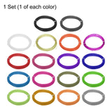 MECCANIXITY Set of 18 Rolls 3D Printer Filament 295 Ft 18 Colors PLA 1.75mm 3D Pen Filament Refills for 3D Printer MECCANIXITY