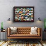 PICKFORU National Parks Puzzles for Adults 1000 Pieces and up, National Parks Stickers Puzzle Collects Yellowstone Yosemite Zion Glacier, National Park Poster Jigsaw Puzzles as Home Decor PICKFORU