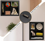 Sofunii Pet Memorial Shadow Box with Shelves,12 * 16 Inch Memory Deep Display Case,Personalized Keepsake for Dog & Cat Lovers, Pet Remembrance Loss Sympathy Gift - Black Sofunii