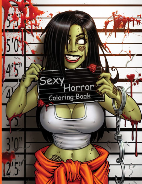 Sexy Horror Coloring Book: Dark Beauties Illustrations Hot & Naughty Women Coloring Pages Designs For Adults Reducing Stress & Relaxation WoodArtSupply