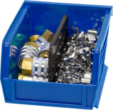 Akro-Mils 30210 AkroBins Plastic Storage Bins, Space-Saving Stackable Bins for Garage, Pantry, Craft Organization, 5" x 4" x 3", Blue, 6-Pack Akro-Mils