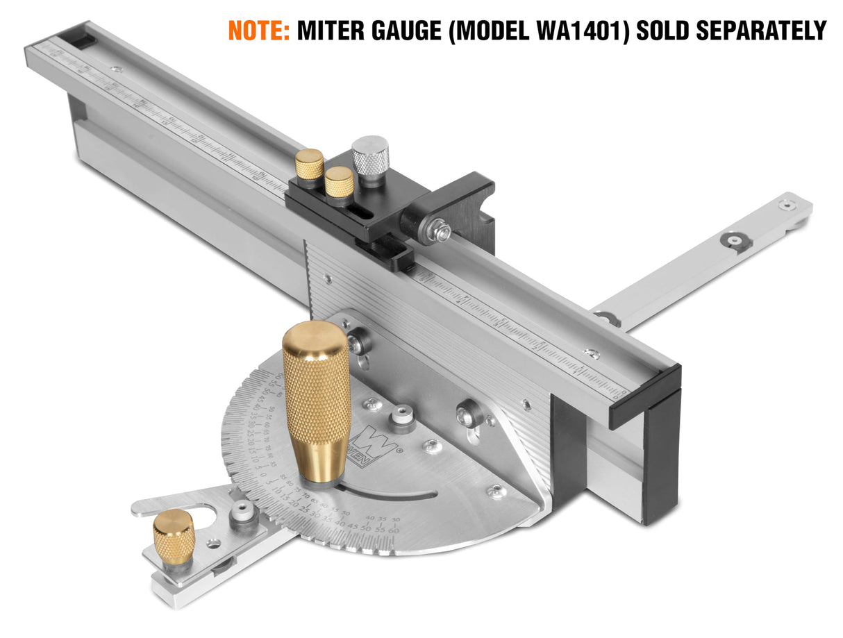 WEN 18-Inch Premium Aluminum Miter Gauge Fence with Flip-down (WA1402) WEN