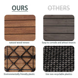 Deck Tiles - Pack of 10 Waterproof Acacia Wood Patio Tiles, Flooring Tiles for Indoor and Outdoor - Decking Stripe Pattern, Dark Brown, 12 x 12 x 1.7 inches SweetGO corporation