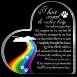 Pet Memorial Gifts, Sympathy Gift for Loss of Dog Cat, Pet Memorial Acrylic Rainbow Bridge Decorations Condolences Gifts for Pet Loss Remembrance Keepsake Toerifer