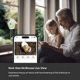 RELI Birddy® Original Smart Birdhouse with Camera, Solar Powered Cam Bird Nest with AI Recognition, Time-lapse Photography, WiFi Outdoor Nesting Box for Birds, Ideal Gift for Bird Lover Watching Birds RELI