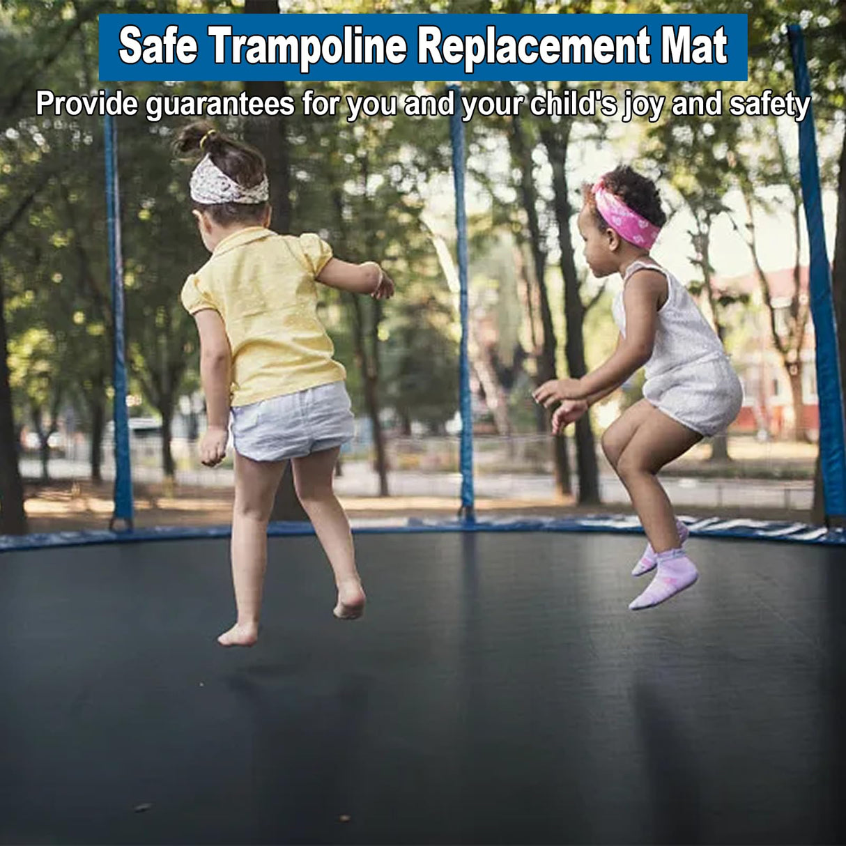Ketofa 14 ft Trampoline Replacement Mat, Fits 5.5" Spring 72 V-Hooks Round Trampoline Frame,150" Premium Trampoline Mat (Excluding Frame and Spring) Ketofa