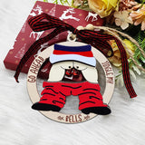 Funny Christmas Ornaments 2024, Exchange Funny Ornaments for Adults, Naughty Ugly Christmas Tree Ornaments Wooden, Inappropriate Dirty Santa Ornament - Unique Christmas Ornaments JUNQIU US