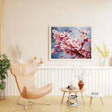 XTXGERL Cherry Blossoms Painting by Numbers DIY Kit Paint by Number Art Design Canvas Flowers Painting by Numbers Painting Kit Home Hobby, 40x50cm No Frame XTXGERL