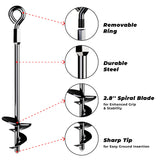 15'' Ground Anchors Screw-in - Heavy Duty for High Winds -Ground Stakes - Earth Anchors for Sheds, Swing Sets, Tents, Trampolines, Gazebos, Carports, and Hurricane Tie-Downs K-Brands