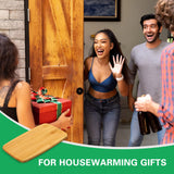 Yinkin 10 Pcs Mini Charcuterie Boards Bulk Cutting Engraving Appetizer Board Bamboo Small Wedding Kitchen Bar Chopping Wooden Serving for Housewarming Paint(Classic Style, 6 x 9 x 0.4 Inches) Yinkin