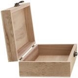 FUNSUEI 10 PCS 7.9 x 3.9 x 2 Inch Wooden Box, Unfinished Wood Box, Wooden Boxes for Crafts, Wood Boxs with Hinged Lid for Jewelry, DIY Craft, Storage, Gift FUNSUEI