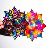 EggSun 36 Sets Mandala Suncatchers Craft Kit for Kids Adults Ornaments Stained Glass Window Arts and Crafts Paper Kit for VBS Classroom Holiday Birthday Projects Home Party Decorations Ages 4 8 12 EggSun