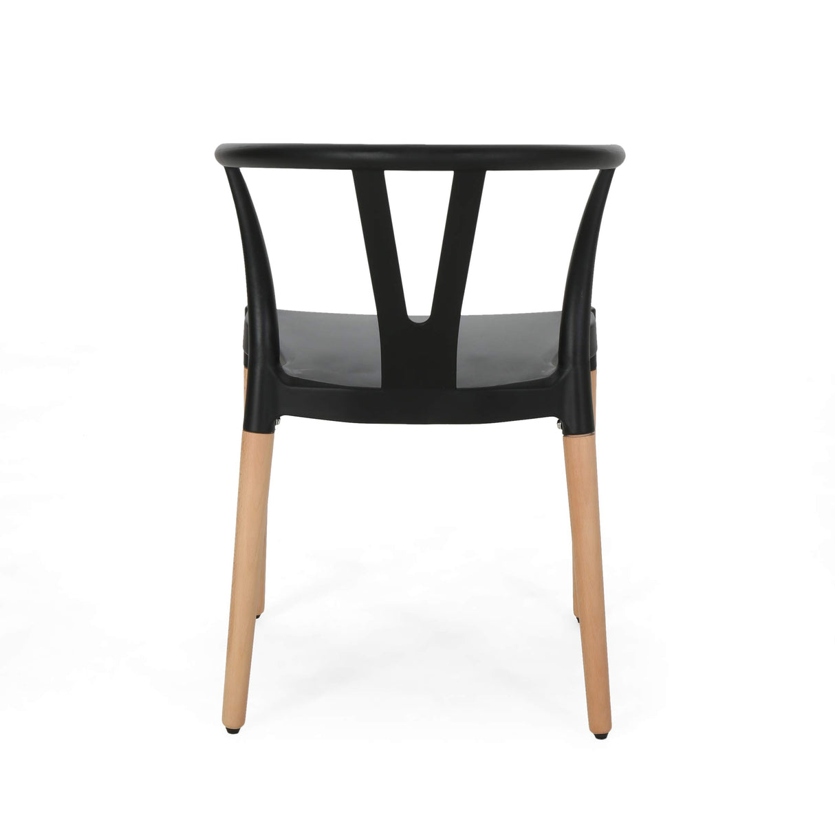 Christopher Knight Home Victoria Modern Dining Chair with Beech Wood Legs (Set of 2), Black and Natural Finish Christopher Knight Home