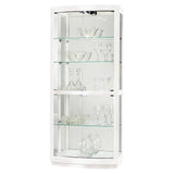 Howard Miller Hubel Curio Cabinet II 549-250 – Gloss White Finish Home Decor, Four Glass Shelves, Five Level Display Case with Halogen Light Switch Howard Miller