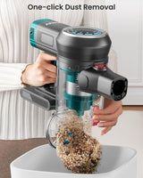 Cordless Vacuum Cleaner, 550W/45Kpa/60Mins Vacuum Cleaners for Home, Self-standing Stick Vacuum with LED Display, Rechargeable Cordless Vacuum, Lightweight Vacuum for Carpet, Pet Hair, Hardwood Floor AFNOP