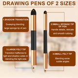 6pcs Artist Blending Sponge Pen, 2 Sizes Double-Headed Detail Blending Stump Pen Sketch Pen Brush Rubbing Sponge Drawing Art Blender Tool Drawing Blender for School Students Beginners Artists PEUTIER