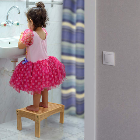 Sorbus Small Bamboo Step Stool - Wooden Foot Rest Stool & Potty Training Stool for Kids Toddlers Sorbus