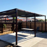 pergola Brackets 4x4 Woodworks Pergola kit Modular Modern Outdoor Pergola Hardware Kit DIY Elevated Wood Stand kit Includes 2 Bracket Shoulders 2 Boots for 4x4 (Actual: 3.5x3.5 Inch) Lumber Likeem