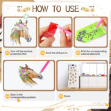 Sitsink Horse Diamond Painting Magnets - 16 Pcs Animals Theme Fridge Magnets DIY Cute Horse Stickers Diamond Art Kits for Adults Refrigerator Art Craft Home Decoration Car Sitsink