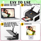 Tujoe 6 Pcs Valentine's Day Night Light Plug in Night Light Sublimation Plug into Wall with Light Sensor Flat Acrylic White LED Nightlight Craft for Wedding Bedroom Hallway Stairs Decor(Square) Tujoe