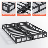 Yicensen Split King Box Spring 5 Inch, Low Profile Heavy Duty Metal Box Spring King Size with Fabric Cover, Noise-Free, Quick Assembly Yicensen