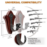 TESLYAR Gun Holder Wall Mount Ash Wood Wooden Gun Hanger Hook Stand Rack Gun Hanger Hardwood TESLYAR