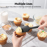 U-Taste Silicone Spatula Set with 600 Degrees Fahrenheit Heat Resistant (Black) U-Taste