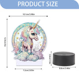JISHSHAY Diamond Painting Night Light Diamond Art Table Lamps Gem Art LED Lights Gem Painting Desk Lamp Mosaic Kits for Adults DIY Kits for Adults Paint by Numbers,with Special Shaped Crystal,Unicorn JISHSHAY