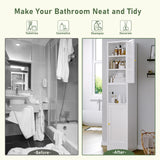 YAUWOH Tall Metal Storage Cabinet, Metal Locker Storage Cabinet with 3 Adjustable Shelves and 2 Doors,Sideboard for Small Spaces, Living Room, Home Office, Dining Room,White YAUWOH