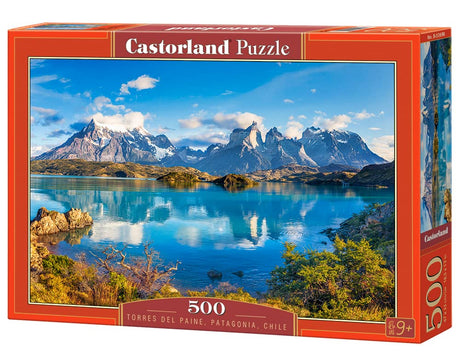 CASTORLAND 500 Piece Jigsaw Puzzle, Torres Del Paine, Patagonia, Mountain Landscape, Chile, Adult Puzzle, Castorland B-53698 Castorland