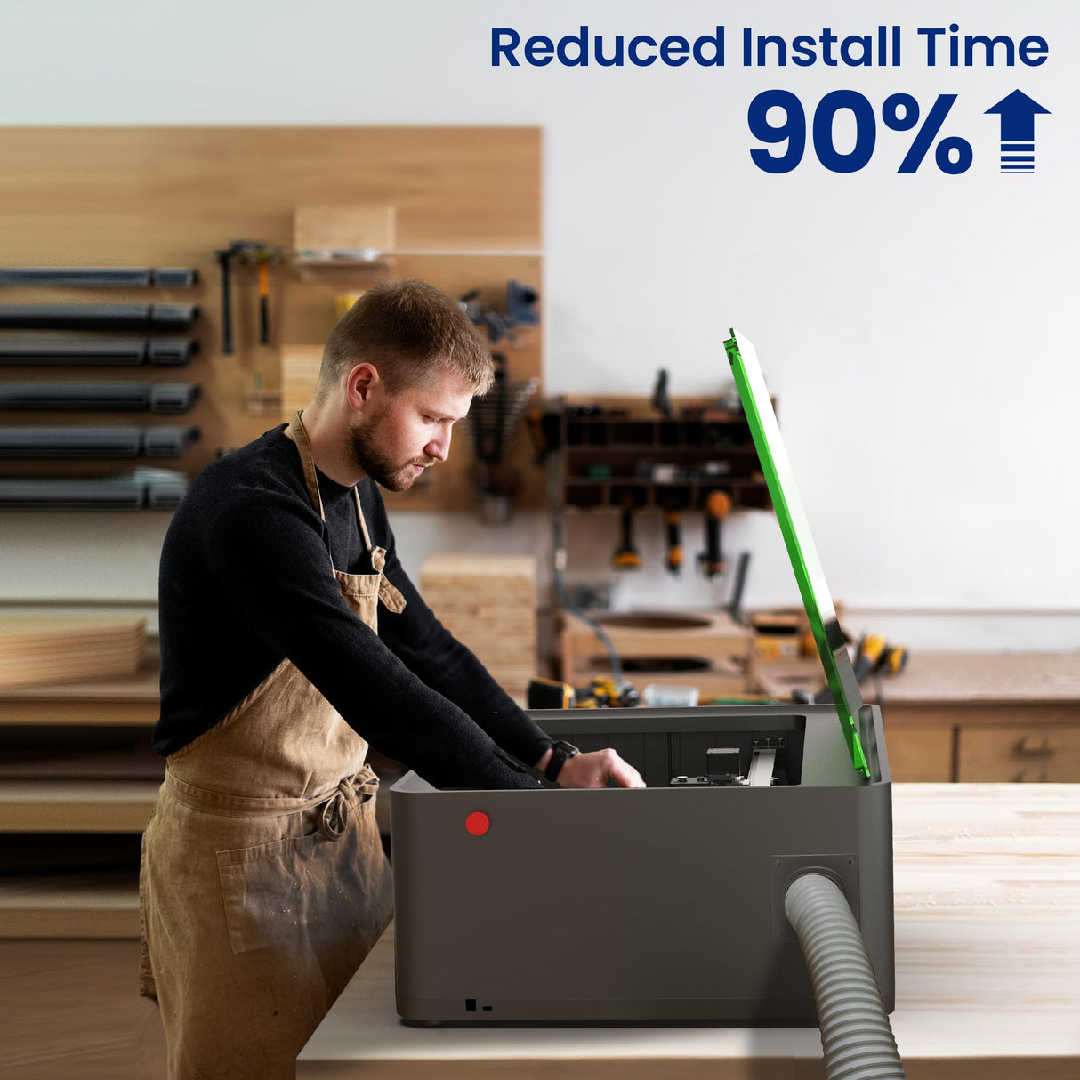 Gluwphy Class 1 20000mV(20W) Enclosed Engraving Machine with Air Assist Honeycomb, Turbo Fan Filtering Laser Cutter for Wood, Metal, Acrylic, Leather, Black Gluwphy