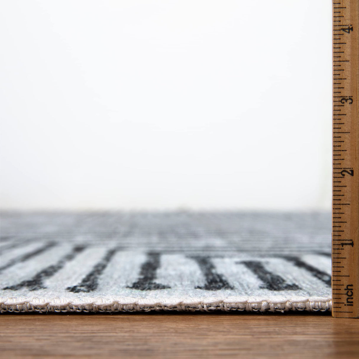 Bloom Rugs Caria Washable Non-Slip 12 ft Runner - Ivory/Black Striped Runner for Entryway, Hallway, Bathroom, and Kitchen - Exact Size: 2'6" x 12' Bloom Rugs