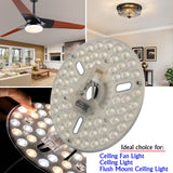 36W 6.4" LED Ceiling Fan Light Kit - Replacement LED Light Board Panel with 3 Color Temperature Memory Function OLYMSTAR