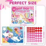 Insnug Dot Sticker Art Kit Activity - Dot It Unicorns & Princesses, No Mess Sticker Art for Toddlers 4-8, DIY Dot Stickers for Kids, Stickers Crafts Valentine Gifts for Boys & Girls Ages 3 4 5 6 7 8+ Insnug