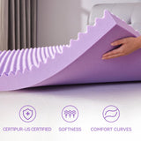 SINWEEK 2 Inch Egg Crate Memory Foam Mattress Topper Twin Size, Soft Mattress Pad for Back Pain Relief, Bed Topper, CertiPUR-US Certified SINWEEK