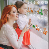 Lewtemi 36 Pcs Create Your Own Window Art Suncatcher Kits for Kids Animal Craft Suncatcher Paint with 24 Suction Cups for Ornament Painting Kids Classroom Party Activities Lewtemi