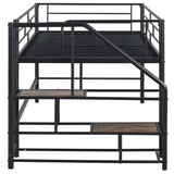Twin Size Low Loft Bed for Kids,Metal Loft Bed Frame with Stair for Boys Girls,Kids Loft Bed Twin Size with Storage Steps,Black Bellemave