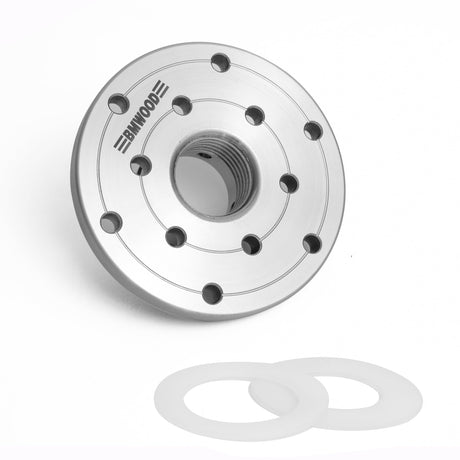 BMWOOD 4" Faceplate with 1-1/4"x8TPI Thread, with Two Nylon Washers for Woodturning Lathe. BMWOOD