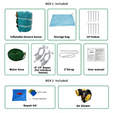 Hapcap Inflatable Commercial Water Slide Bounce House with Air Blower for Kids or Adults,Semi Commercial,Park Use,High Slide with Shallow Pool,Backyard Water Play Slide,Outdoor Large 20' x 9.4'x 13’ Hapcap