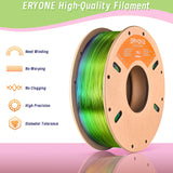 ERYONE TPU Filament 1.75mm +/-0.03mm Flexible TPU Roll, 95A Soft 3D Printer Filament 0.5kg Spool(1.1 lbs), Sea Glass Rainbow ERYONE