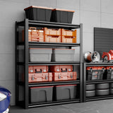 5 Tier Garage Shelving Storage Shelves 2000LBS Heavy Duty Metal Shelving Units 63" H Adjustable Industrial Utility Shelves Rack for Warehouse Garage Basement Living Room (15.7" D×31.5" W×63" H) Guomao